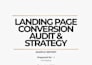 audit your landing page to increase conversions
